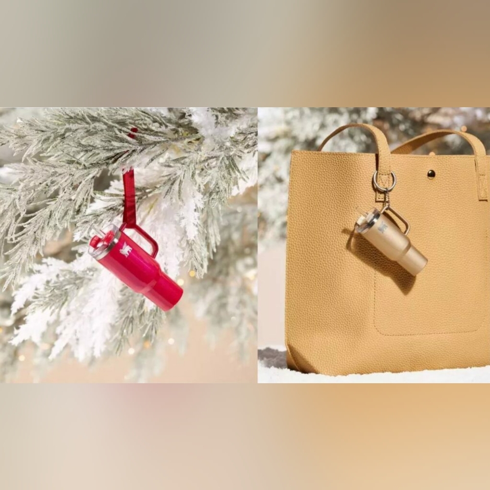 Stanley water bottle Keychain Christmas tree ornament in red delicious